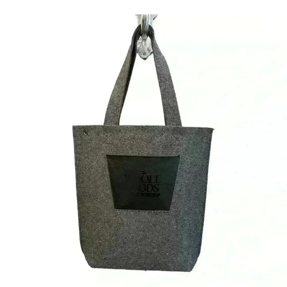 Whole Foods Grey  Felt Shopper - Picture 1 of 4